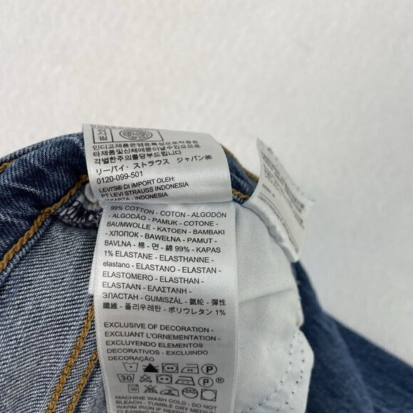 Levi's Premium Wedgie Straight Jeans Stretch Denim Button Fly size 23 - Picture 10 of 10
